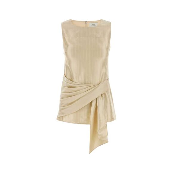 Loulou De Saison Women Cream Satin Fonda Top